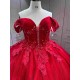 Mumuleo Bright Red Quinceanera Dress 2026 with Butterfly Vestidos De 15 Anos Quinceanera Miss XV De Vestido With Matching Bear Dress
