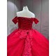 Mumuleo Bright Red Quinceanera Dress 2026 with Butterfly Vestidos De 15 Anos Quinceanera Miss XV De Vestido With Matching Bear Dress