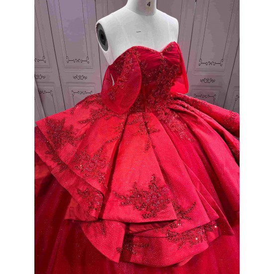 Mumuleo Bright Red Quinceanera Dresses 2026 Vestidos De 15 Anos Quinceanera Fashion Xv Miss XV De Vestido