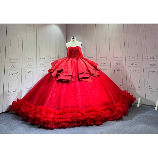 Mumuleo Bright Red Quinceanera Dresses 2026 Vestidos De 15 Anos Quinceanera Fashion Xv Miss XV De Vestido