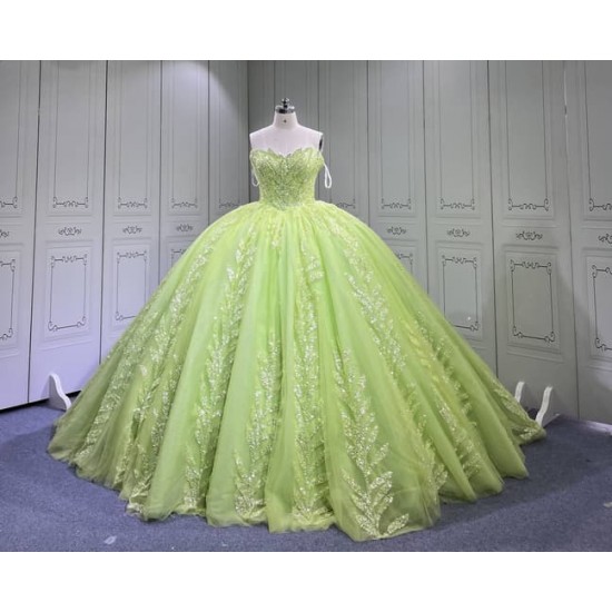 Mumuleo Lime Green Quinceanera Dress 2026 Vestidos De 15 Aos Vestidos De Quinceanera Ball Gowns