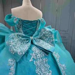 Mumuleo Mint Green Quinceanera Dress Vestidos De 15 Anos Quinceanera Fashion Xv Vestidos De 15 Aos Azul