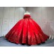 Mumuleo Bright Red Quinceanera Dress Vestidos De 15 Anos Quinceanera Fashion Xv Bestidos De 15 Aos Rojos