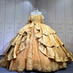 Mumuleo Gold Quinceanera Dress 2026 Vestidos De 15 Anos Quinceanera Fashion Xv Vestido De 15 Aos Morado