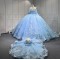 Mumuleo Sky Blue Quinceanera Dress Vestidos De 15 Anos Quinceanera Fashion Xv Anera Sweet 16 Princess Party Gowns With Matching Bear