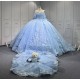 Mumuleo Sky Blue Quinceanera Dress Vestidos De 15 Anos Quinceanera Fashion Xv Anera Sweet 16 Princess Party Gowns With Matching Bear