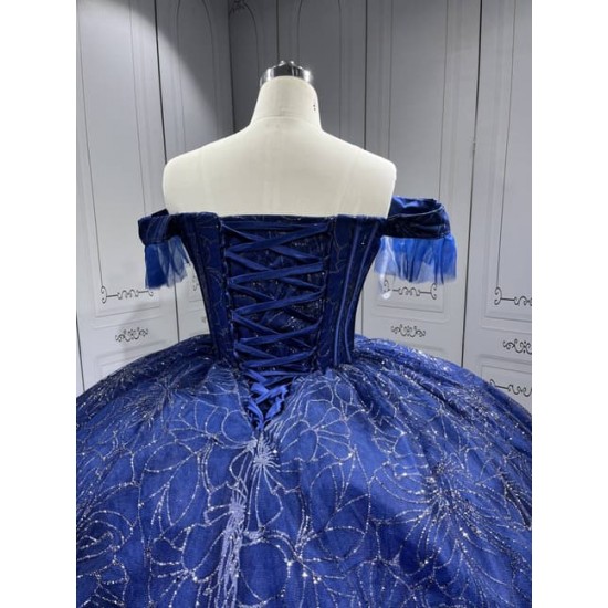 Mumuleo Navy Blue Vestidos De15 Anos Glitter Quinceanera Fashion Xv Anera Sweet 16 Princess Party Gowns