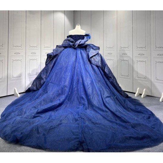 Mumuleo Navy Blue Vestidos De15 Anos Glitter Quinceanera Fashion Xv Anera Sweet 16 Princess Party Gowns