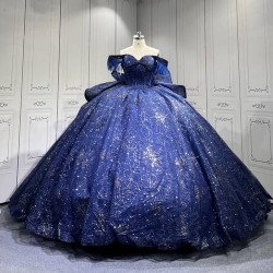 Mumuleo Navy Blue Vestidos De15 Anos Glitter Quinceanera Fashion Xv Anera Sweet 16 Princess Party Gowns