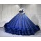 Mumuleo Navy Blue Quinceanera Dress with Bowtie Off the Shoulder Vestidos De Quinceaera 2026 Vestidos De 15 Anos