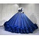 Mumuleo Navy Blue Quinceanera Dress with Bowtie Off the Shoulder Vestidos De Quinceaera 2026 Vestidos De 15 Anos