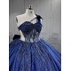 Mumuleo Navy Blue Quinceanera Dress with Bowtie Off the Shoulder Vestidos De Quinceaera 2026 Vestidos De 15 Anos