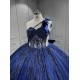 Mumuleo Navy Blue Quinceanera Dress with Bowtie Off the Shoulder Vestidos De Quinceaera 2026 Vestidos De 15 Anos