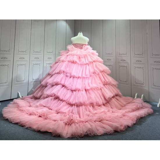 Mumuleo Pink Layered Quinceanera Dresses 2026 Vestidos De 15 Anos XV Vestidos Quinceaeras Ball Gowns Para 15 Womens Party Wear