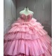 Mumuleo Pink Layered Quinceanera Dresses 2026 Vestidos De 15 Anos XV Vestidos Quinceaeras Ball Gowns Para 15 Womens Party Wear