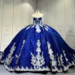 Mumuleo Navy Blue Vestidos De15 Anos Fuchsia Quinceanera Fashion Xv Anera Sweet 16 Princess Gowns Quinceaeras Ball Gowns Para 15