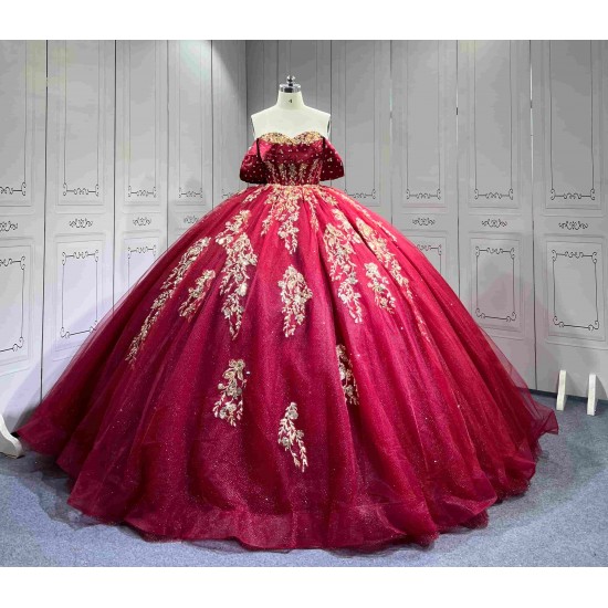 Mumuleo 2 in 1 Burgundy Quinceanera Dress 2026 With Matching Dancing Short Dresses Vestidos De Quince Anos