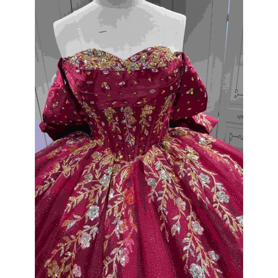 Mumuleo 2 in 1 Burgundy Quinceanera Dress 2026 With Matching Dancing Short Dresses Vestidos De Quince Anos