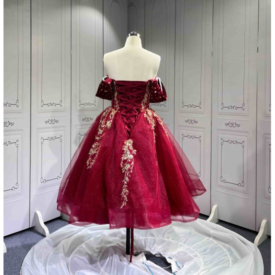 Mumuleo 2 in 1 Burgundy Quinceanera Dress 2026 With Matching Dancing Short Dresses Vestidos De Quince Anos