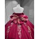 Mumuleo 2 in 1 Burgundy Quinceanera Dress 2026 With Matching Dancing Short Dresses Vestidos De Quince Anos
