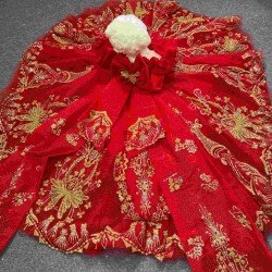 Mumuleo Red With Gold Bear Dress for Vestidos De 15 Aos Quinceanera Dresses Matching Doll Dressn 2026