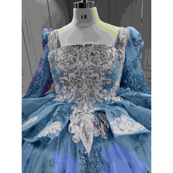 Mumuleo Plus Size Blue Quinceanera Dresses Azul Vestido De Quince 15 Customize Miss XV Vestido De Anos Wholesale