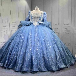 Mumuleo Plus Size Blue Quinceanera Dresses Azul Vestido De Quince 15 Customize Miss XV Vestido De Anos Wholesale