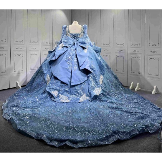 Mumuleo Plus Size Blue Quinceanera Dresses Azul Vestido De Quince 15 Customize Miss XV Vestido De Anos Wholesale