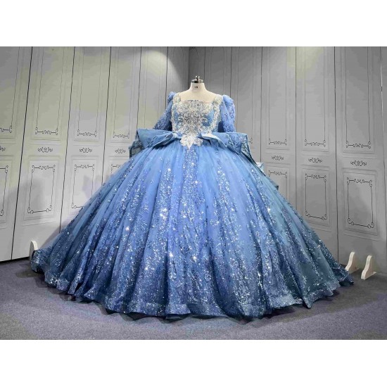 Mumuleo Plus Size Blue Quinceanera Dresses Azul Vestido De Quince 15 Customize Miss XV Vestido De Anos Wholesale
