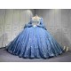 Mumuleo Plus Size Blue Quinceanera Dresses Azul Vestido De Quince 15 Customize Miss XV Vestido De Anos Wholesale