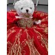 Mumuleo Red With Gold Bear Dress for Vestidos De 15 Aos Quinceanera Dresses Matching Doll Dressn 2026