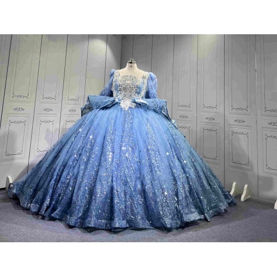 Mumuleo Plus Size Blue Quinceanera Dresses Azul Vestido De Quince 15 Customize Miss XV Vestido De Anos Wholesale