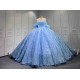 Sky Blue Quinceanera Dresses 2026 With Flowers Vestidos De 15 Aos Fiesta Azul Economic Quinceaera Dresses Azul