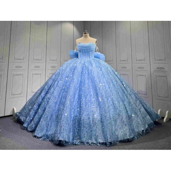 Sky Blue Quinceanera Dresses 2026 With Flowers Vestidos De 15 Aos Fiesta Azul Economic Quinceaera Dresses Azul