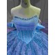 Sky Blue Quinceanera Dresses 2026 With Flowers Vestidos De 15 Aos Fiesta Azul Economic Quinceaera Dresses Azul