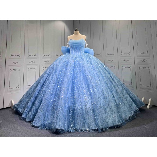 Sky Blue Quinceanera Dresses 2026 With Flowers Vestidos De 15 Aos Fiesta Azul Economic Quinceaera Dresses Azul