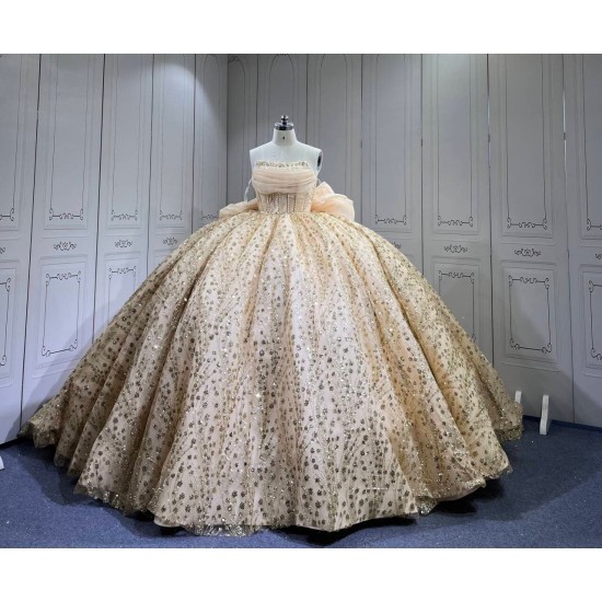 Mumuleo Glitter Champagne Quinceanera Dress Vestidos De Xv Anos Rosa Pink Fifteen Year Old Dress Vestidos De Quince Anos