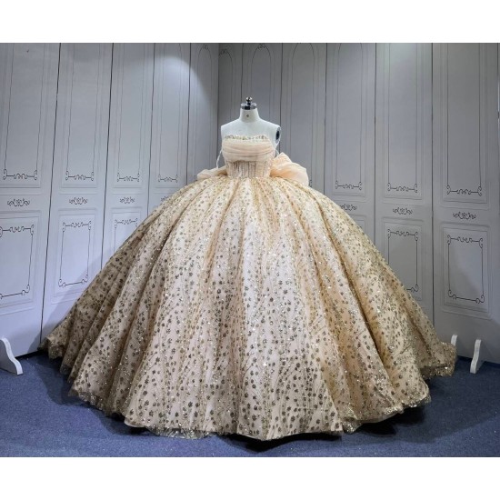 Mumuleo Glitter Champagne Quinceanera Dress Vestidos De Xv Anos Rosa Pink Fifteen Year Old Dress Vestidos De Quince Anos