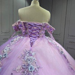 Mumuleo Lilac Quinceanera Dress Princess Sweet 15 16 Years Old Birthday Party Gown Vestido De XV