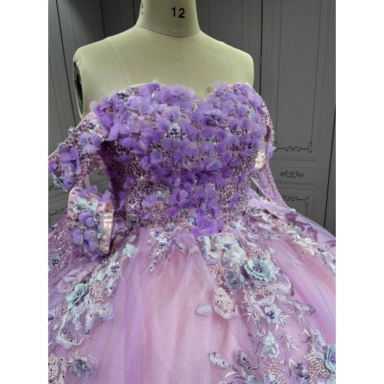 Mumuleo Lilac Quinceanera Dress Princess Sweet 15 16 Years Old Birthday Party Gown Vestido De XV