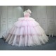 Mumuleo Layered One Shoulder Quinceanera Dress vestidos de xv años rosa Pink fifteen year old dress vestidos de quince años