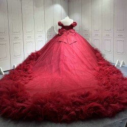 Mumuleo Burgundy Quinceanera Dress 2026 Vestidos 15 Anos Quinceanera 2025 Xv an Os Personalizado Vestido De Baile Feminino Tule