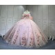 Mumuleo 2025 Pink Quinceanera Dresses With FLowers Vestidos De Xv Aos 2025 Vestidos De 15 Rosados 15 Year Old Dresses