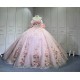 Mumuleo 2025 Pink Quinceanera Dresses With FLowers Vestidos De Xv Aos 2025 Vestidos De 15 Rosados 15 Year Old Dresses