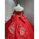Mumuleo Red Quinceanera Dresses for Girl Tassesl Pleated Off the Shoulder Princesse Rojo Customize Miss XV Vestido De Anos