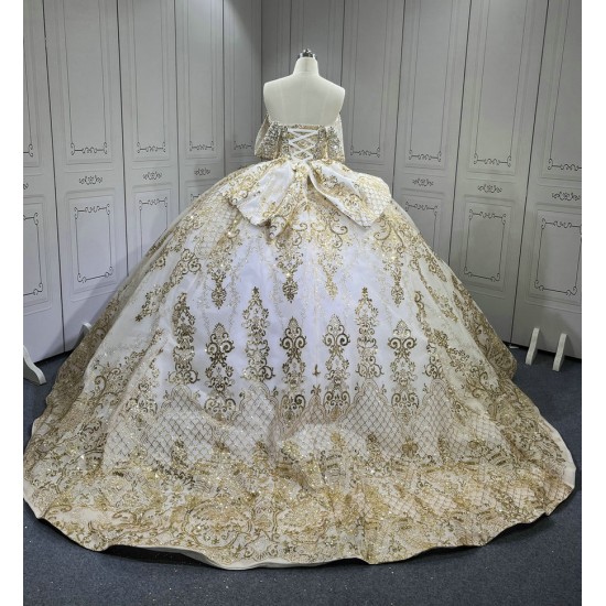 Mumuleo Gold Quinceanera Dresses Vestidos De Quinceaera 15 Xv Aos Fiesta Vestidos De Xv Aos 2025