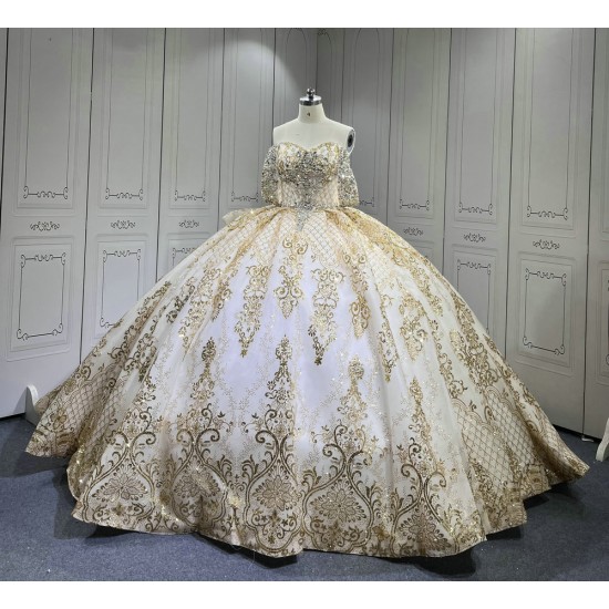 Mumuleo Gold Quinceanera Dresses Vestidos De Quinceaera 15 Xv Aos Fiesta Vestidos De Xv Aos 2025