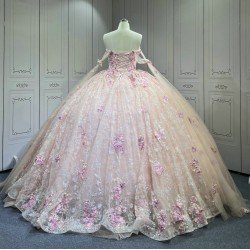 Mumuleo 2025 Pink Quinceanera Dresses With Derachable Tail Vestidos De Xv Aos 2025 Vestidos De 15 Rosados 15 Year Old Dresses