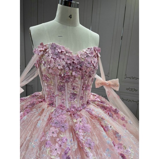 Mumuleo 2025 Pink Quinceanera Dresses With Derachable Tail Vestidos De Xv Aos 2025 Vestidos De 15 Rosados 15 Year Old Dresses