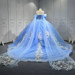 Mumuleo Vestido De Xv Aos En Azul Marino Sky Blue Quinceanera Dress 2025 De Para 15 Aos Quincera Dress Azul Quinceanera Dresses
